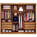 Ver imagem 2 de Guarda Roupa Casal Duna 3 Portas 6 Gavetas com Espelho Cinamomo Fendi - Novo Horizonte