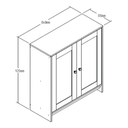 Ver imagem 6 de Balcão Multiuso para Cozinha Gabinete 2 Portas 1 Prateleira e 2 Nichos 80cm Cor Branco - Decibal
