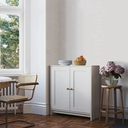 Ver imagem 3 de Balcão Multiuso para Cozinha Gabinete 2 Portas 1 Prateleira e 2 Nichos 80cm Cor Branco - Decibal