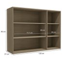 Ver imagem 3 de Armário Aéreo de Cozinha Maxxi Kappesberg 120cm com 3 Portas G766 Nogal
