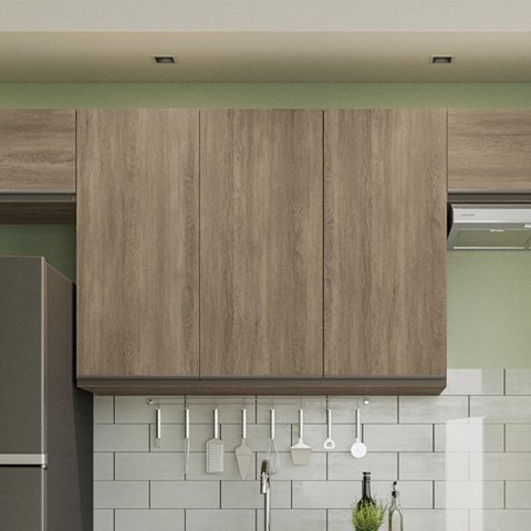 Armário Aéreo de Cozinha Maxxi Kappesberg 120cm com 3 Portas G766 Nogal