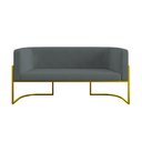 Ver imagem 5 de Kit 2 Poltronas + Sofá 2 Lugares para Recepção – Balaqui Cor:cinza