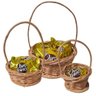 Kit Mini Cestas de Vime Redondas com Alça Páscoa - 03 Un - 2