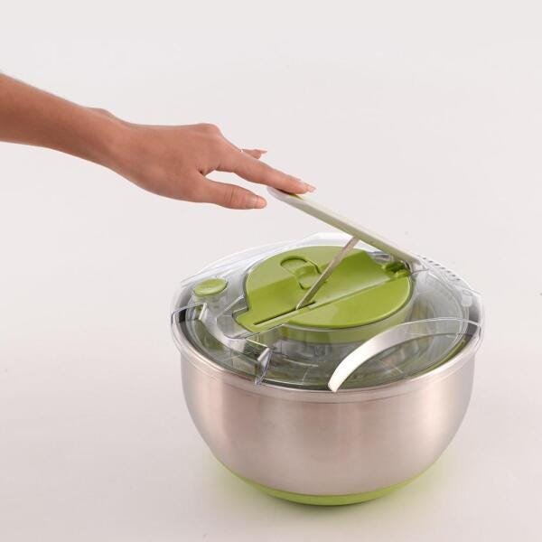 Centrífuga e Secadora de Saladas FRESH Inox / Verde 5 Litros - 5