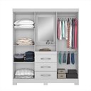 Ver imagem 5 de Guarda-Roupa Casal Capelinha 4 Portas Flex Branco / Rosa