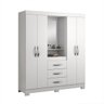 Guarda-Roupa Casal Capelinha 4 Portas Flex Branco / Rosa - 3