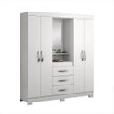 Ver imagem 3 de Guarda-Roupa Casal Capelinha 4 Portas Flex Branco / Rosa