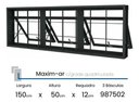 Ver imagem 2 de Janela Vitro Maxim Ar 3 Básculas Aço Zarcão Grade Quadriculada sem Vidro 150x50