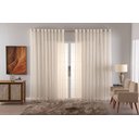 Ver imagem 2 de Cortina Sala Voal Quadriculado Charm Decoraçao 6,00x2,20:palha