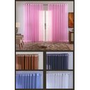 Ver imagem 6 de Cortina Sala Voal Quadriculado Charm Decoraçao 6,00x2,20:palha