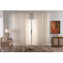 Ver imagem 1 de Cortina Sala Voal Quadriculado Charm Decoraçao 6,00x2,20:palha