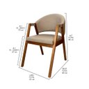 Ver imagem 5 de Kit 8 Cadeiras de Jantar Madeira Maciça Amêndoa Ravena Estofada Suede Bege Ccs