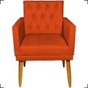 Ver imagem 2 de Poltrona Decorativa para Sala Recepção Nina Capitonê Suede Cores Pé Palito