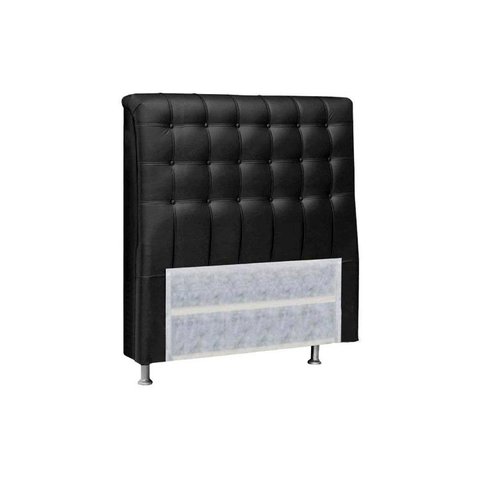 Cabeceira Cama Box Estofada Solteiro Solteiro Dama Plus Courano Preto - Simbal