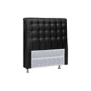 Ver imagem 1 de Cabeceira Cama Box Estofada Solteiro Solteiro Dama Plus Courano Preto - Simbal