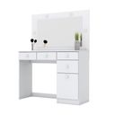 Ver imagem 5 de Penteadeira com Espelho e LED 1 Porta 4 Gavetas Beauty Branco