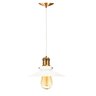 Pendente Industrial 22 Cm Retro Nordic Branco com Cobre - 2