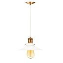 Ver imagem 2 de Pendente Industrial 22 Cm Retro Nordic Branco com Cobre