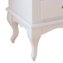 Ver imagem 2 de Mesa de Cabeceira 4 Gavetas Pés Luiz Xv Hannover 60817 - Branco