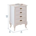 Ver imagem 3 de Mesa de Cabeceira 4 Gavetas Pés Luiz Xv Hannover 60817 - Branco