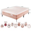 Ver imagem 2 de Cama Box Colchão Paradiso + Base Luxo Queen Rose Estofama