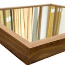 Ver imagem 2 de Módulo Espelho Decorativo 50x50cm Empório do Adesivo Moldura Madeira