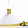 Arandela Industrial Vintage Retro Nordic Branco com Dourado - 2