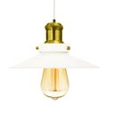 Ver imagem 1 de Pendente Industrial 22 Cm Retro Nordic Branco com Dourado