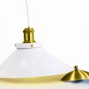 Ver imagem 3 de Pendente Industrial 22 Cm Retro Nordic Branco com Dourado