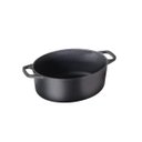 Ver imagem 2 de Caçarola Ferro Fundido Oval Alça E Tampa De Ferro 2,5l