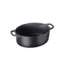 Caçarola Ferro Fundido Oval Alça E Tampa De Ferro 2,5l - 2