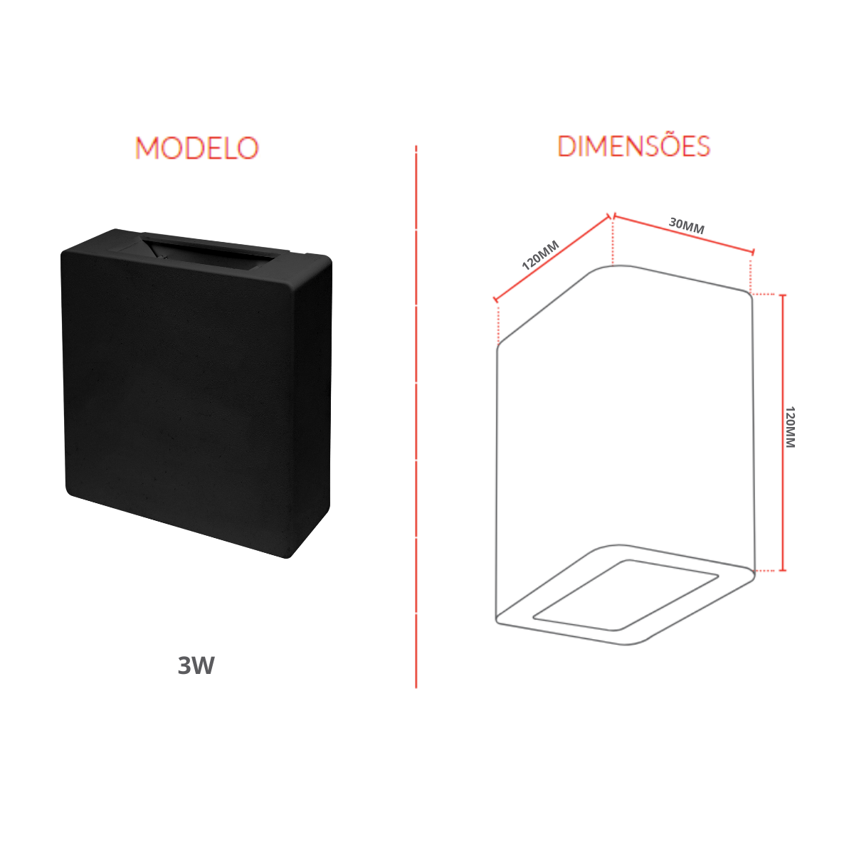 Arandela Slim Pix 2focos Regulaveis Pt 3000k 3w 3x12x12cm - 4