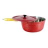 Caçarola Panela De Alumínio Craqueada Cabo De Madeira 20cm - Vermelho - 3