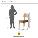 Ver imagem 4 de Conjunto Sala de Jantar 4 Lugares Redonda Tampo de Vidro 135cm Mesa e Cadeira Ana Marrom/Cinamomo/Off White/Linho Bege