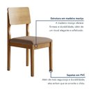 Ver imagem 6 de Conjunto Sala de Jantar 4 Lugares Redonda Tampo de Vidro 135cm Mesa e Cadeira Ana Marrom/Cinamomo/Off White/Linho Bege