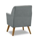 Ver imagem 4 de Poltrona Decorativa Bordada Magali Veludo Cinza Claro Lansofbr