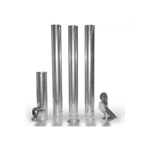 KIT CHAMINÉ GALVANIZADO PARA FOGÃO A LENHA