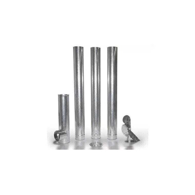 KIT CHAMINÉ GALVANIZADO PARA FOGÃO A LENHA