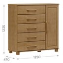Ver imagem 6 de Cômoda 5 Gavetas e 1 Porta Ouro - Freijó