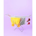 Ver imagem 1 de Varal de Chão Alumínio com Abas Dobrável Retrátil Slim Mor