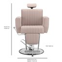 Ver imagem 4 de Cadeira Cabelereiro Barbeiro Poltrona Salão de Beleza Profissional Reclinável Estofado Apoio Pé