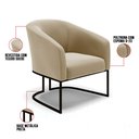 Ver imagem 6 de Kit 2 Poltronas Stella Suede Base Industrial Preto - D’Rossi Marrom Rato