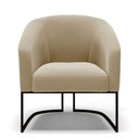 Ver imagem 3 de Kit 2 Poltronas Stella Suede Base Industrial Preto - D’Rossi Marrom Rato