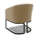 Ver imagem 5 de Kit 2 Poltronas Stella Suede Base Industrial Preto - D’Rossi Marrom Rato