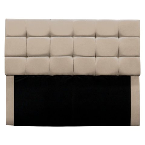 Cabeceira Cama Box Estofada King 195 Cm Clara Suede:bege