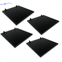 Ver imagem 2 de Kit 4 Prateleira Preta 30X30 + Suporte Flutuante Mdf Organizadora Decoração Cozinha Banheiro Sala