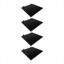 Ver imagem 1 de Kit 4 Prateleira Preta 30X30 + Suporte Flutuante Mdf  Organizadora Decoração Cozinha Banheiro Sala