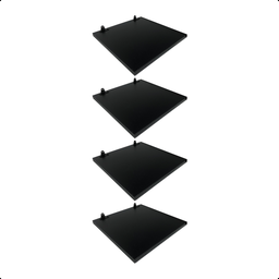 Kit 4 Prateleira Preta 30X30 + Suporte Flutuante Mdf  Organizadora Decoração Cozinha Banheiro Sala - 1