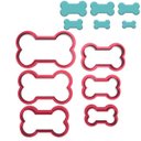 Ver imagem 1 de Kit Cortador Doce Impresso Osso Cachorro Patrulha Pet 6pc 2,5cm até 5cm