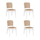 Ver imagem 3 de Kit 4 Cadeiras Roma Design Moderno em Polipropileno para Sala de Jantar Branco